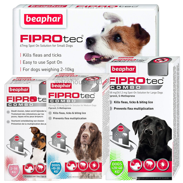 Beaphar 14376 6 Pipettes Spot On Large Dog Flea Ticks Killer Fiprotec 8 Weeks Age For Sale Online Ebay