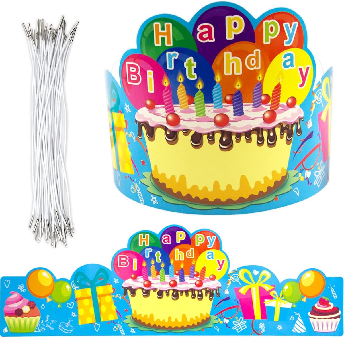 Birthday Crowns for Kids Family Birthday Classroom School VBS Party Supplies Pac