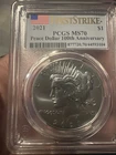 2021 Silver Peace Dollar MS70 PCGS First Strike - Flag Label -100th Anniversary