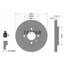 Disque de frein Citroen AX