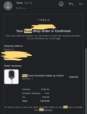 Tesla Plaid Pickleball Paddle by Selkirk Limited Edition - FREE SHIPPING PRESALE