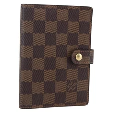 LOUIS VUITTON Damier Ebene Agenda PM Day Planner Cover R20700 LV Auth 148674