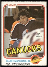 1981-82 O-Pee-Chee Blair MacDonald #340 Vancouver Canucks