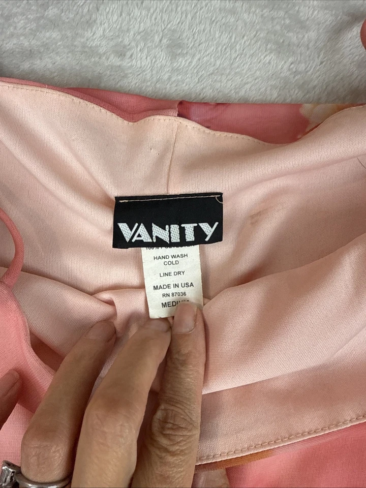 Vestido tocador vintage Y2K rosa transparente superpuesto floral caprichoso hada mariposa M usado en excelente estado Foto 4 de 4