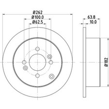 HELLA Bremsscheiben hinten Ø262 mm für Hyundai Accent III Stufenheck Getz i20