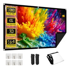 Projector Screen, 72Inch Outdoor Projector Screen, Washable Foldable - Idea...
