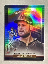 2020 Panini Donruss #12  Lucas Giolito ⚾️ Diamond Kings Milestone Stat Line /19