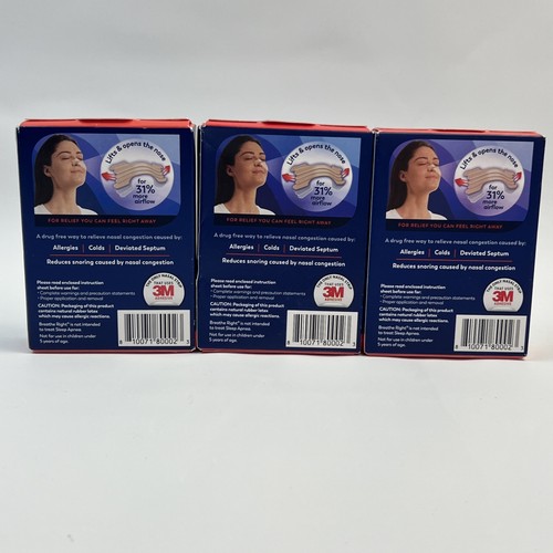 Breathe Right Nasal Strips Extra Strength Tan 26 Ct Exp 10/28 New Sealed 3 Pack - Picture 2 of 11