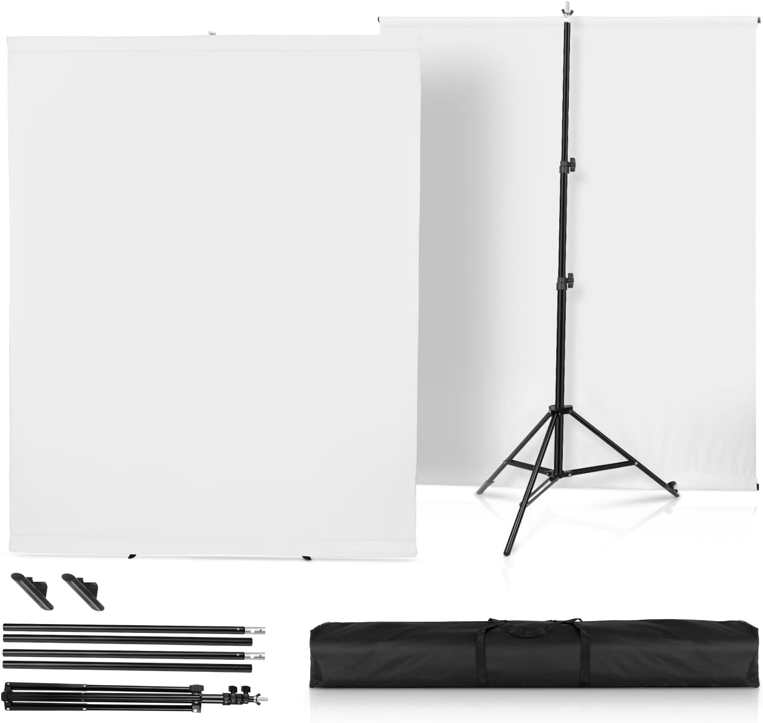 Schermo Bianco Con Supporto, Sfondo Chromakey Con Schermo Bianco 2X1,5 M Con Kit