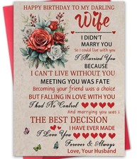 Hongshan Sweet Birthday Card Gift for Wife from Husband