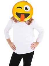 Texting Emoticon Tongue Stuck Out Face Mask Costume Accessory