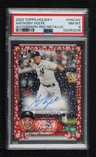 2023 Topps Holiday Auto Red Metallic 2/25 Anthony Volpe #HAC-AV PSA 8 Auto 1q7