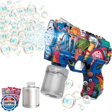 VORBLIX Bubble Gun for Kids with LED Lights and Leak-Proof Design