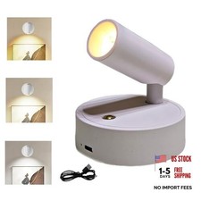 Spot Lights Indoor, Rechargeable Plant Spotlight Indoor, 360 Rotate White