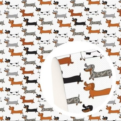 Daschund Weiner dog FAUX LEATHER ROLL  12'' x 55'' 1217697 dog SMOOTH