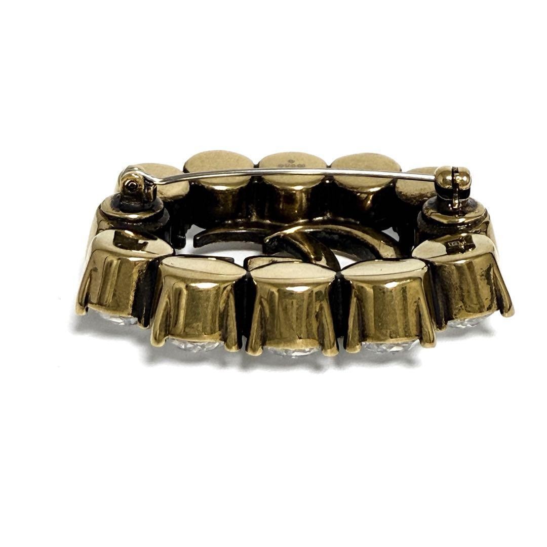 Gucci Women's Metal Double G Brooch Badge with Crystals | eBay