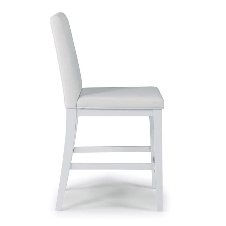 Homestyles Linear Wood Counter Stool in White - Image 3 of 4