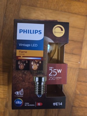 PHILIPS VINTAGE E14 dimmbare  LED 250lm Mini Globe 5 Stück