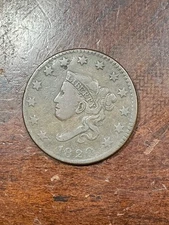 1820 MATRON HEAD LARGE CENT NICE QUALITY