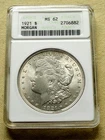 1921 P Morgan Dollar MS62 - small vintage ANACS holder
