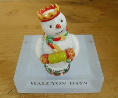 Halcyon Days Weihnachten Schneemann Bonbonniere - 3 3/8'' (8,5 cm)