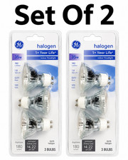GE GU10 Indoor Flood Light Lamps 35W 120V Warm Light Set of 2 Packs