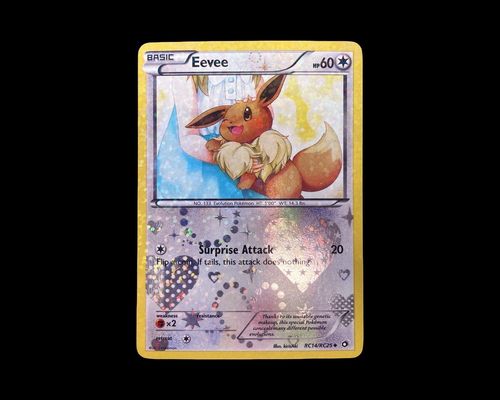 Pokémon Eevee Holo TCG Card RC14/RC25 Legendary Treasures Radiant Collection NM