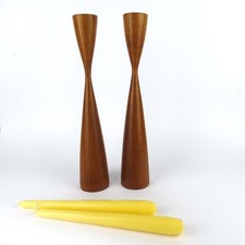 Vintage  Teak Holz Kerzenhalter, DIGSMED Candle Holder, Dänemark, 1960er 1970er