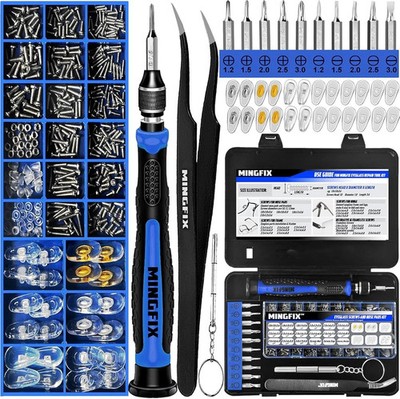 Eyeglass Sunglass Repair Kit, Magnetic Eye Glasses Repairing Tool Kit with Assor