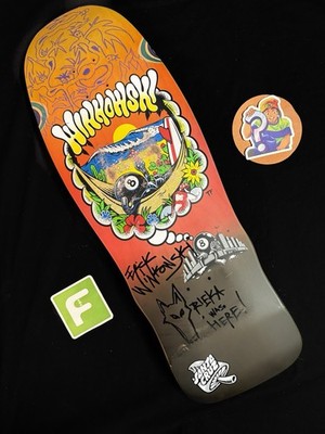 RARE SIGNED Eric Winkowski 8 Ball Doodle Santa Cruz Skateboard