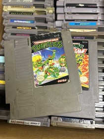 Teenage Mutant Ninja Turtles Nintendo NES Bundle 1 and 2 TMNT Authentic