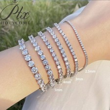 Pass Test 2/3mm 925 Silver GRA VVS1 Moissanite Tennis Bracelet Chain for Gift