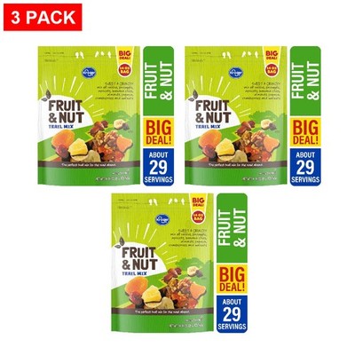 Kroger Fruit & Nut Trail Mix 34 oz - Pack of 3
