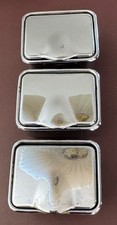 Vintage GENERAL MOTORS-CHEVROLET: Chromed Ashtray Inserts Stamped 'VA' (3)