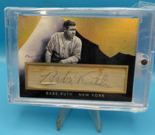 Babe Ruth 2014 Panini Luminance Cut Auto 1/1 Signature Topps