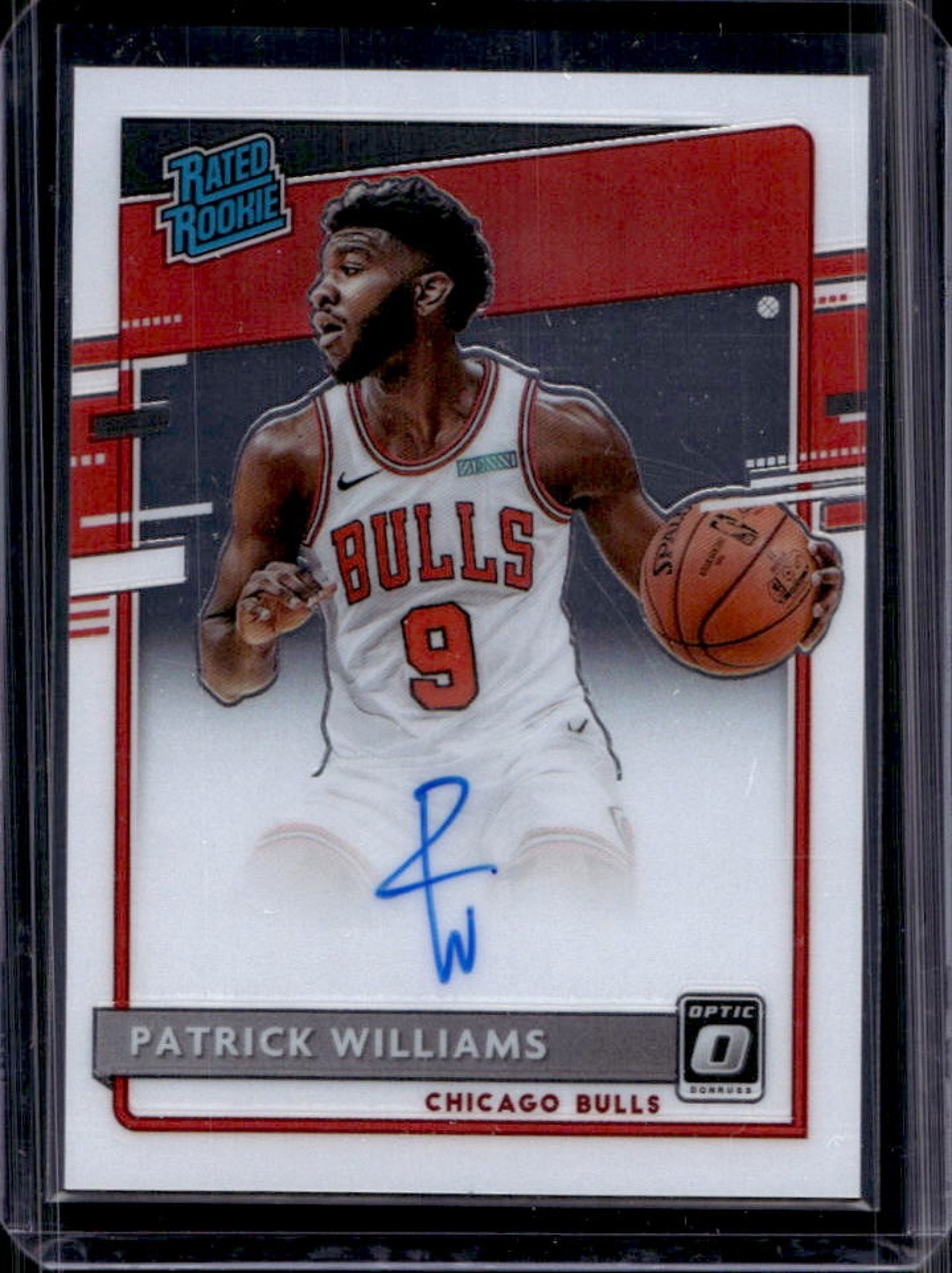 2020-21 Panini Donruss Optic Patrick Williams Rated Rookies RC Auto #154 Bulls