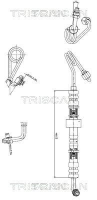 Tuyau hydraulique direction TRISCAN 8516 23007 flexible de rechange MERCEDES-BENZ 202 466 14 81