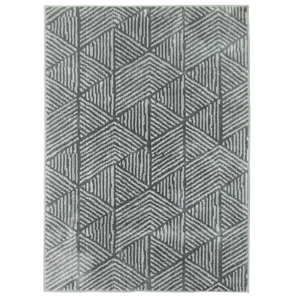 Tapis de salon moderne lavable 150x80 cm gris foncé