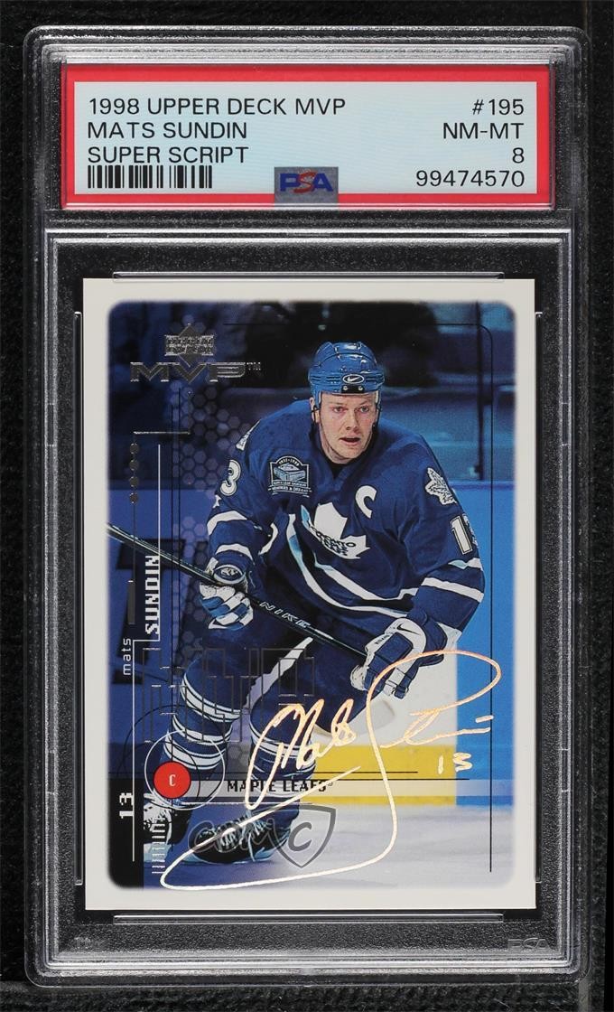 1998-99 Upper Deck MVP Super Script 22/25 Mats Sundin #195 HOF d9r