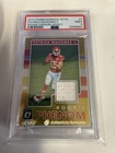 2017 Donruss Optic Rookie Phenom Jerseys Patrick Mahomes II #7 (MEM, RC) PSA 9