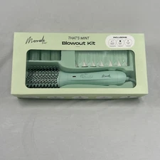 Mermade Hair That's Mint Blowout Kit, Mint Blow Dry Brush 6 Rollers 6 Clips New