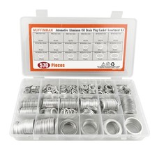 570 Pieces 18 Sizes Oil Drain Plug Gaskets Assortment Kit,Oil Crush Washers, ...