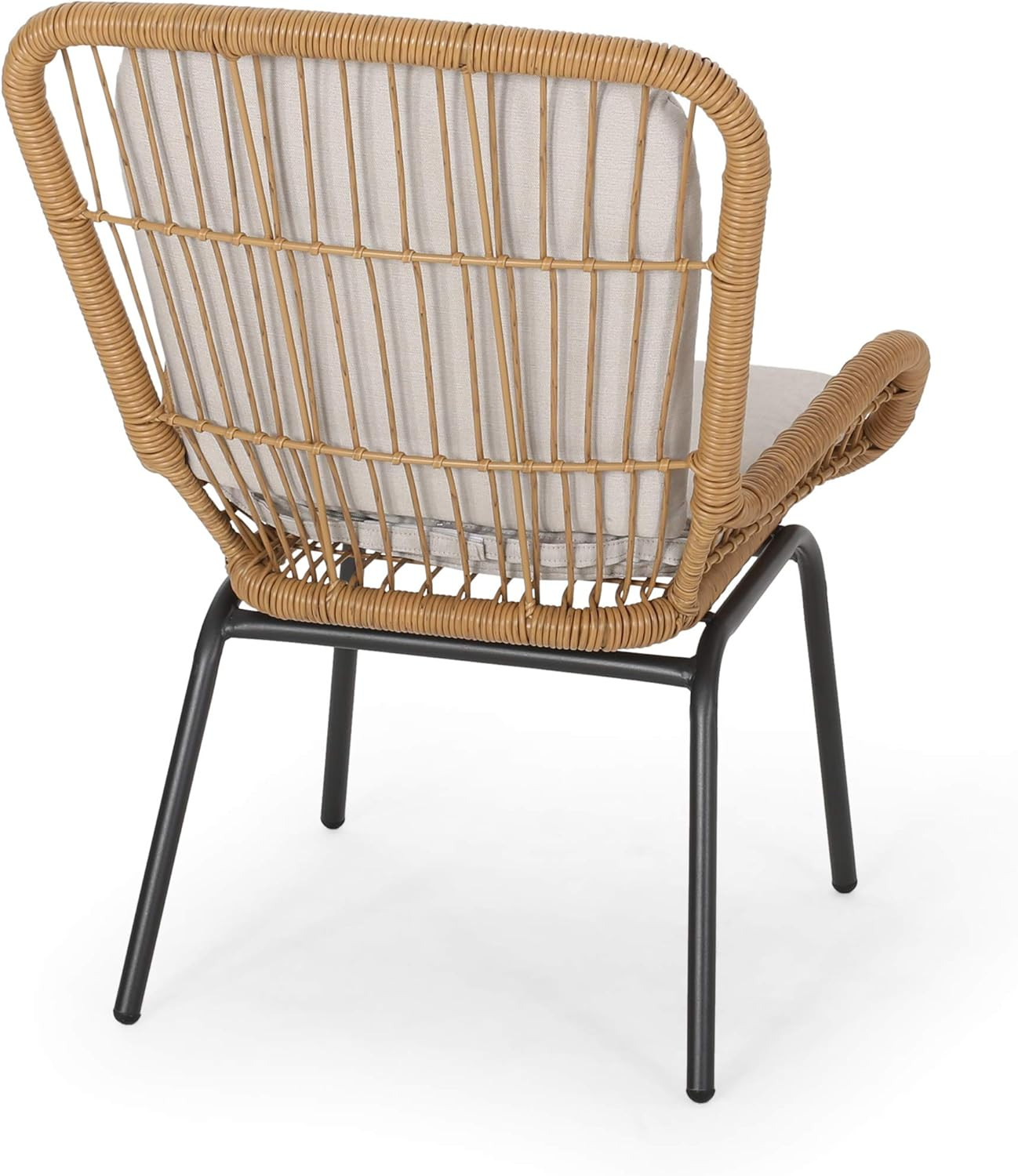 Great Deal Furniture Alice Outdoor Wicker Club Chair with Cushions (Set of 2), L - Image 8