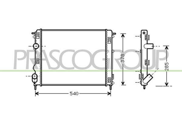 Prasco KüHler WasserküHler FüR Dacia Sandero Logan MCV 1.4 1.6 Renault Clio II-image