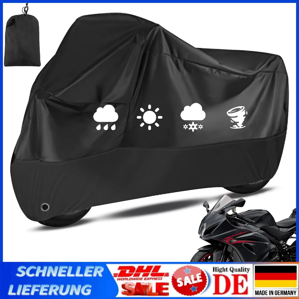 Motorrad Abdeckplane Bestland 4XL - Wasserdicht & UV-Schutz Für