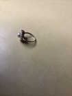 D'Joy Ring Fresh Water Pearl with Rhinestones  Vermeil over 925  Size 6.5 Singed — photo 3