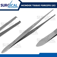 Mcindoe Delicate Tissue Forceps, 1.5 mm, 1X2 Teeth, Stainless Steel German Grade