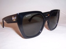 NEW GUCCI SUNGLASSES GG 1300S 001 BLACK HAVANA/GRAY 55MM AUTHENTIC 1300