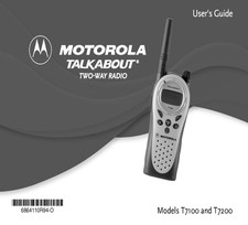 Motorola T7100 T7200 Operating Manual: 66 Pages, Coil Bound, Protective Covers