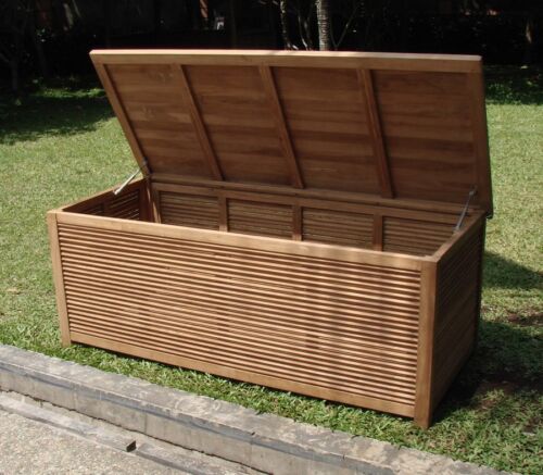 A Grade Teak 65 Premium Pool Cushion Storage Box Outdoor Garden Patio Furniture - Storage Box For Patio Chair Cushions